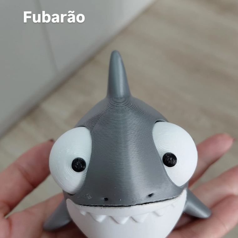 Tubarão 3D personalizado com nome
