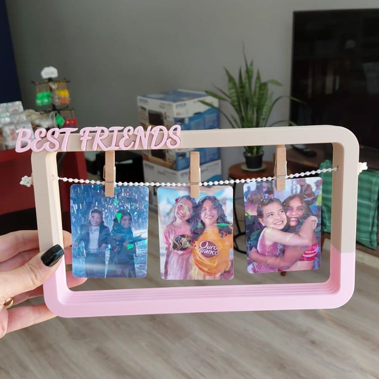 Porta-retrato 3D personalizado Best Friends